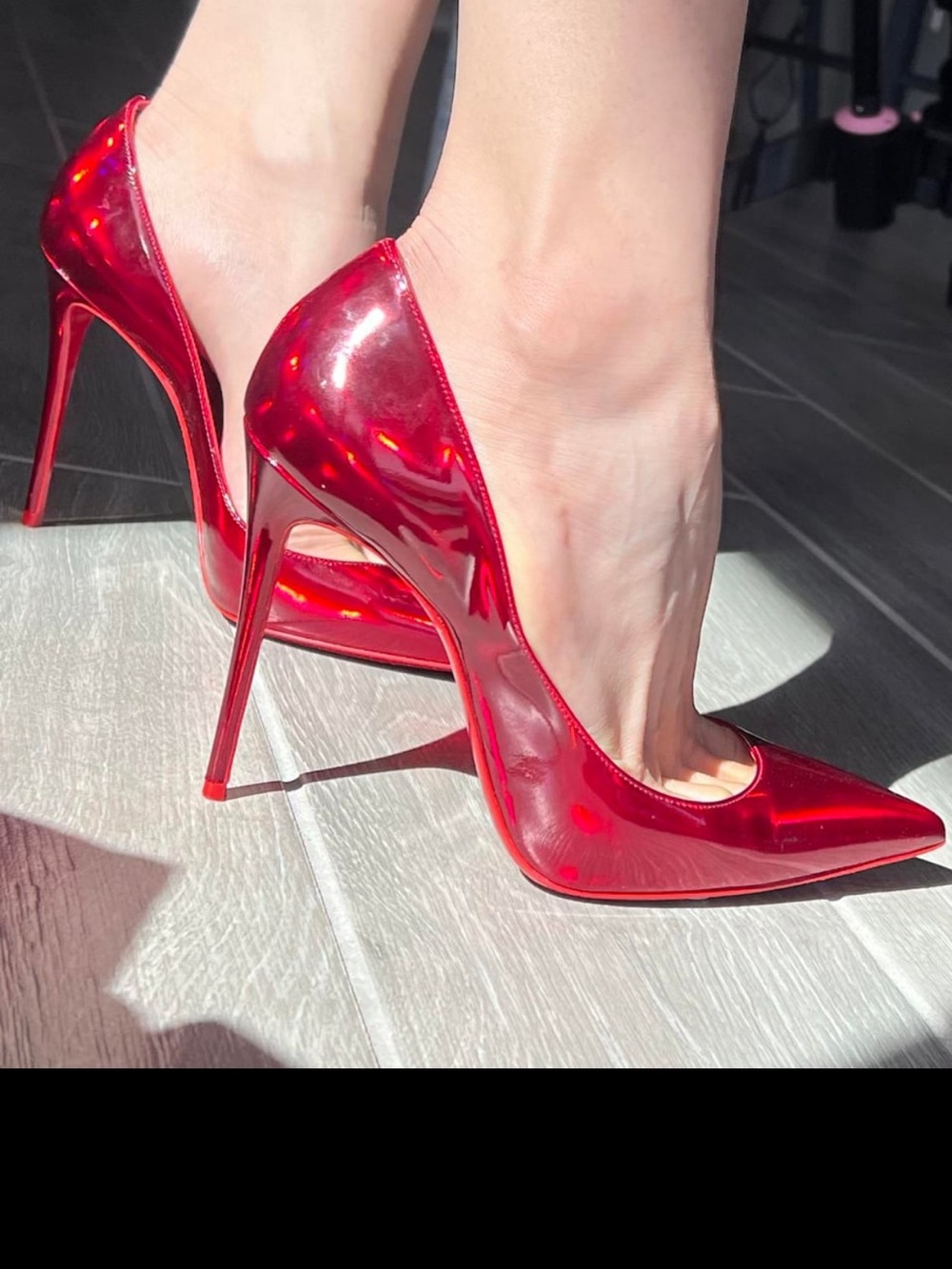 Christian Louboutin Red Patent Stiletto Pumps